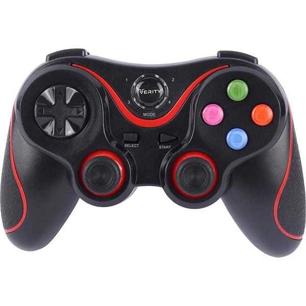 دسته بازی بی‌سیم Verity مدل V-J4113W با قابلیت شوک و اتصال ۲.۴ گیگاهرتزی