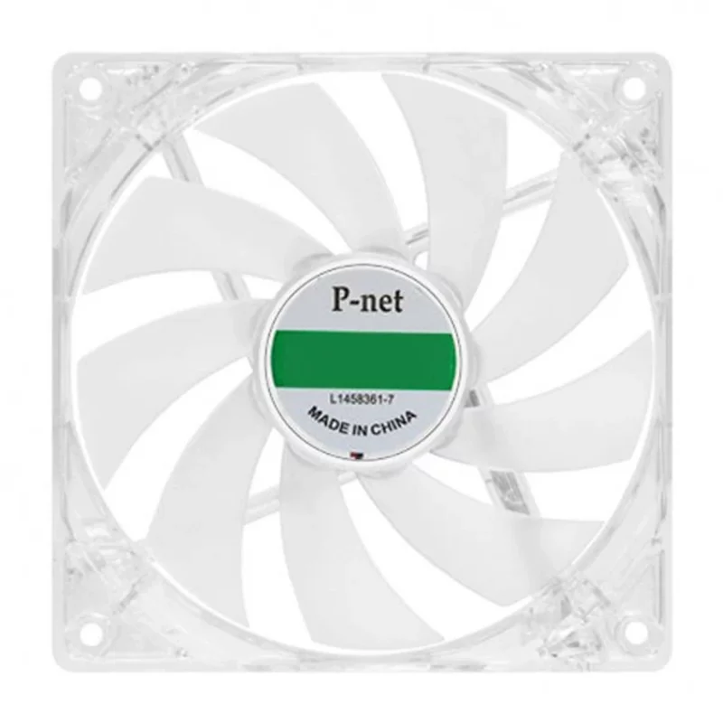 فن کیس پی‌نت مدل 12×12 شیشه‌ای با نورپردازی LED آبی