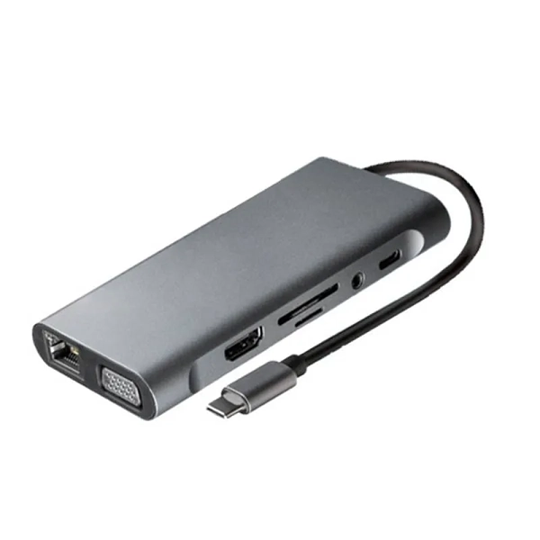هاب کومبو پی نت مدل T-1101 با ۴ پورت USB و کارت‌خوان SD/TF/MS