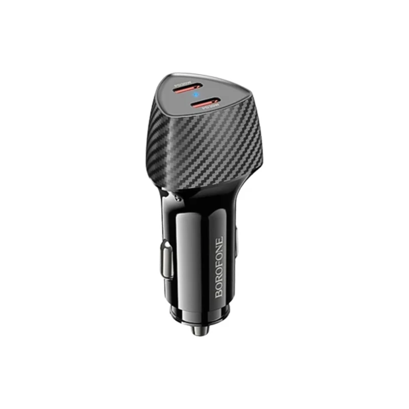 شارژر فندکی دو پورت تایپ‌سی بروفون Borofone مدل BZ31D توان 60W