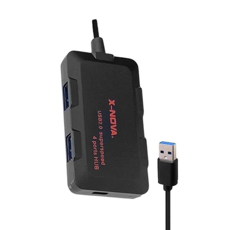 هاب 4 پورت ایکس نووا (X-NOVA) مدل X1070 (مجهز به ورودی آداپتور برق)