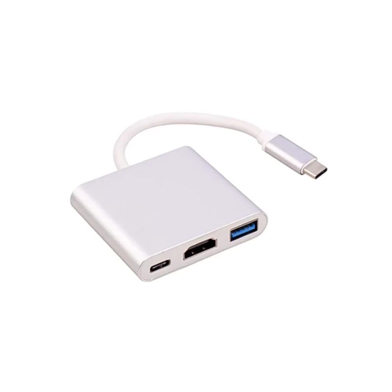 هاب و مبدل چندکاره Type-C به HDMI 4K / USB 3.0 / Type-C