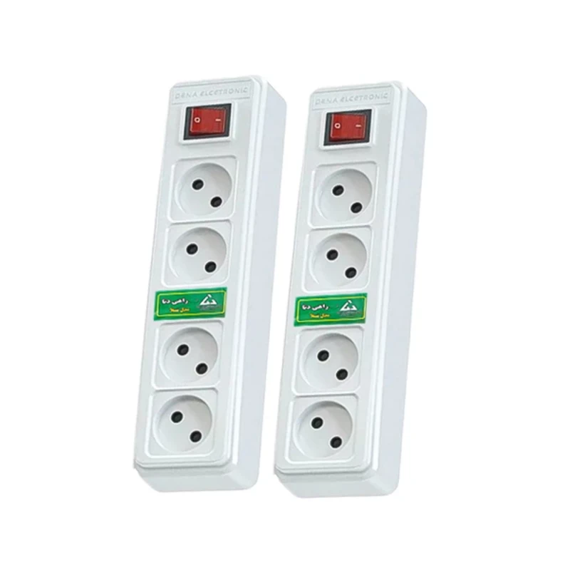 چهار راهی برق بدون کابل دنا (Dena) مدل تسلا (بسته ۲ عددی)