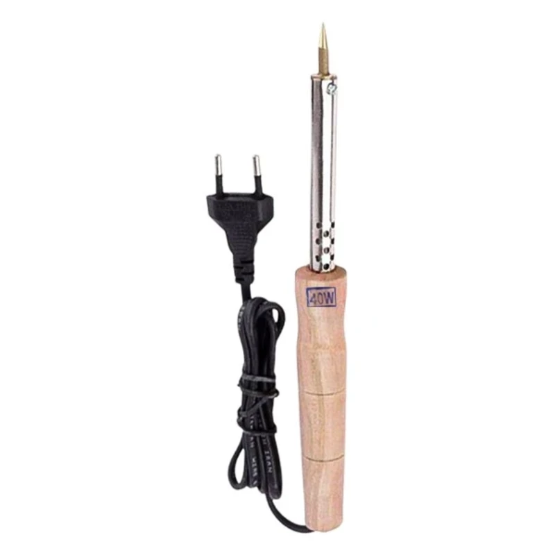 هویه ۴۰ وات حرارت مدل قلمی با دسته چوبی عایق حرارت (Hararat 40W Soldering Iron)