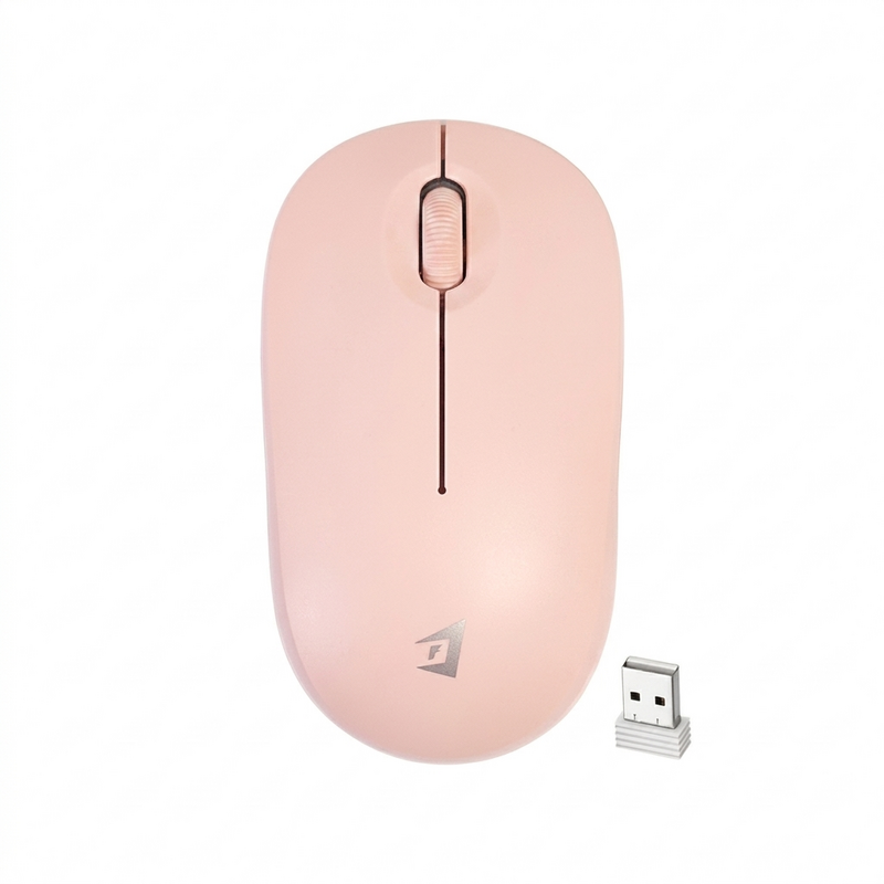 ماوس بی‌ سیم جرتک (Jertech) مدل JR5 رنگ صورتی به همراه دانگل USB