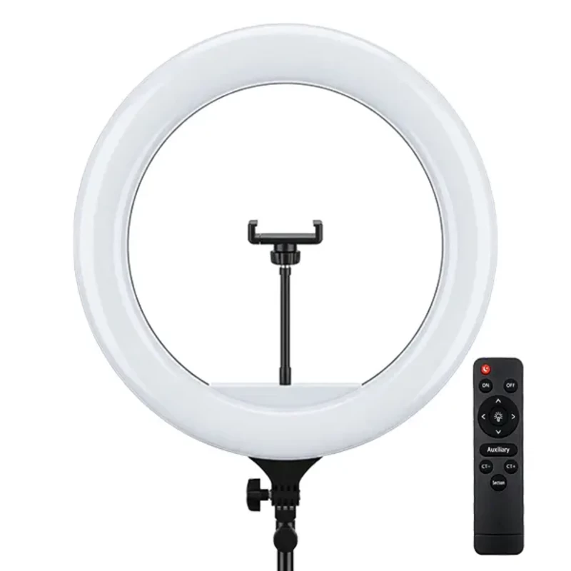 رینگ لایت حرفه‌ای ۲۳ اینچ (۵۸ سانتی‌متر) مدل LED به همراه کیف حمل، ریموت کنترل و آداپتور اختصاصی