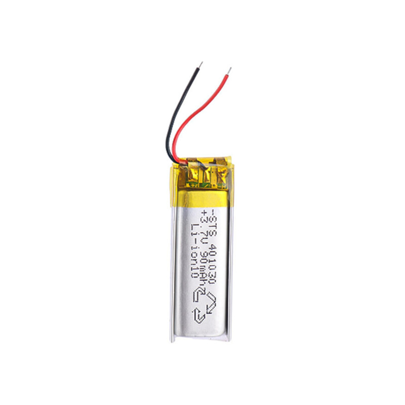 باتری لیتیوم پلیمر برددار مدل 401030 ظرفیت 90mAh | باتری 3.7 ولت سبک و شارژی