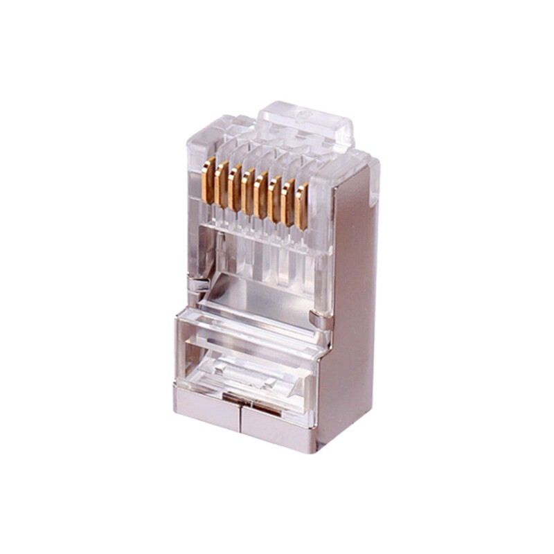 سوکت شبکه CAT6 SFTP فلزی و شیلددار برند AMP (بسته ۱۰۰ عددی)