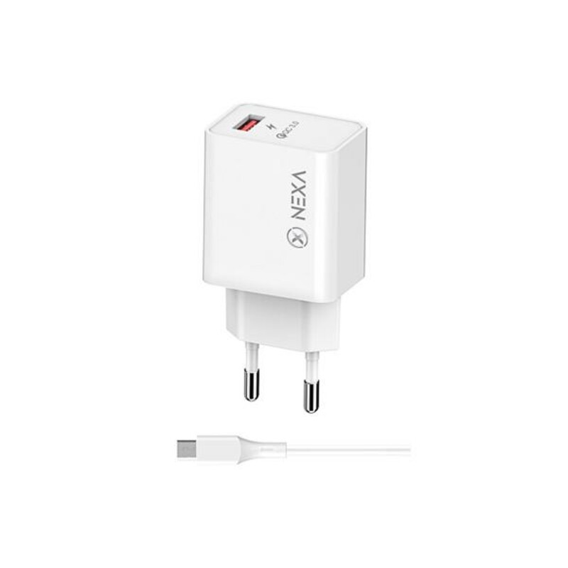 شارژر دیواری نکسا 18 وات مدل C118C با کابل تایپ سی فست شارژ Quick Charge
