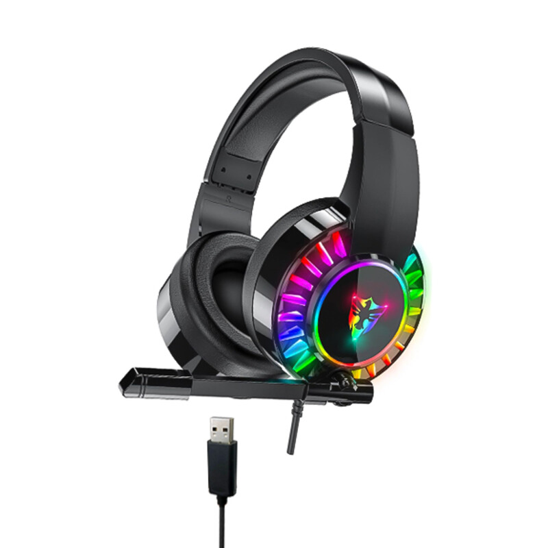 هدست گیمینگ (مخصوص بازی) مدل G505 با صدای 7.1 کاناله و نورپردازی RGB پورت USB