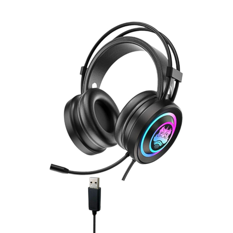 هدست گیمینگ (مخصوص بازی) مدل T906 با صدای 7.1 کاناله و نورپردازی RGB پورت USB