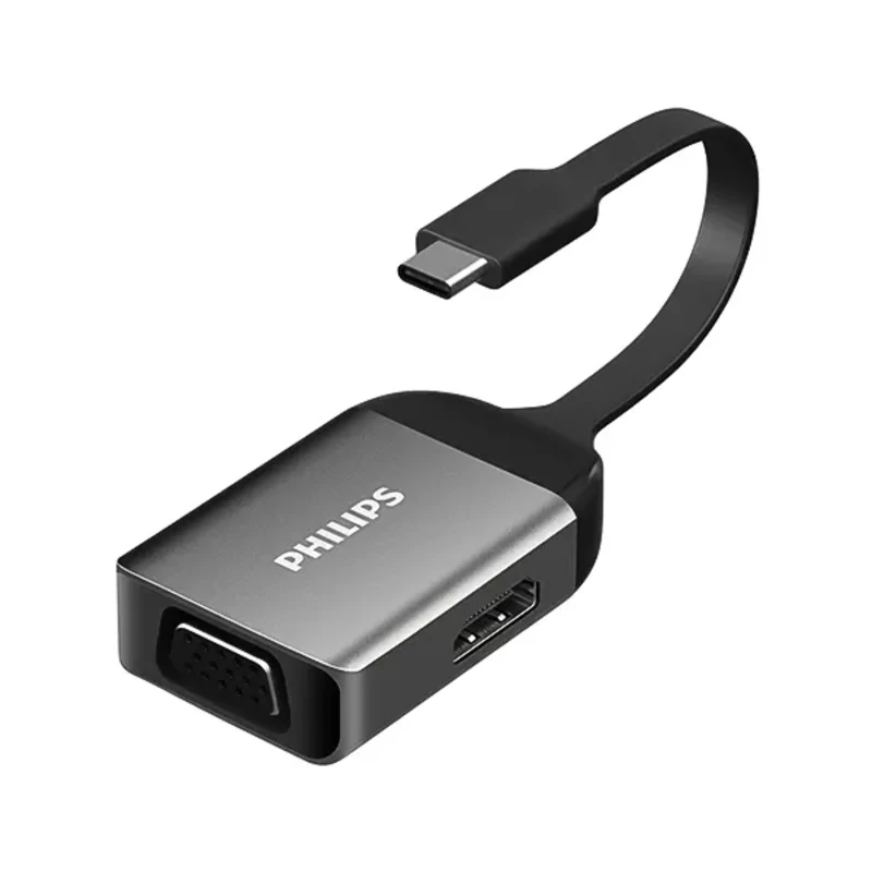 مبدل تایپ سی به HDMI و VGA فیلیپس مدل SWR1607AM/93 (تبدیل کمبو)