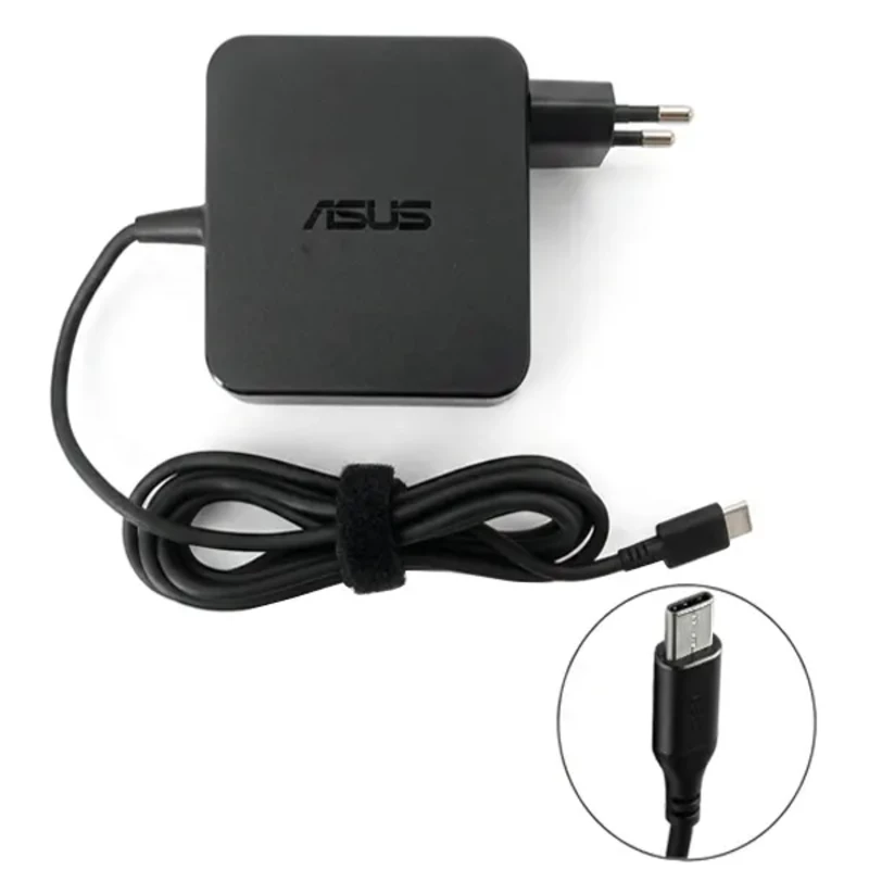 شارژر لپ تاپ ایسوس (ASUS) کانکتور Type-C با خروجی 20 ولت و 2.25 آمپر (45 وات)