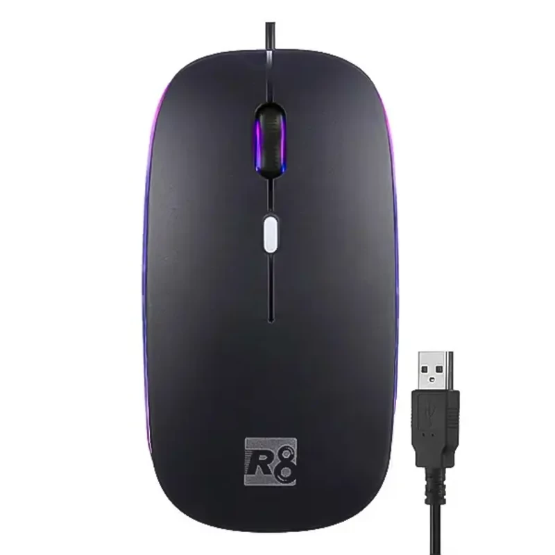 ماوس باسیم R8 (آر ایت) مدل  1612 با نورپردازی RGB