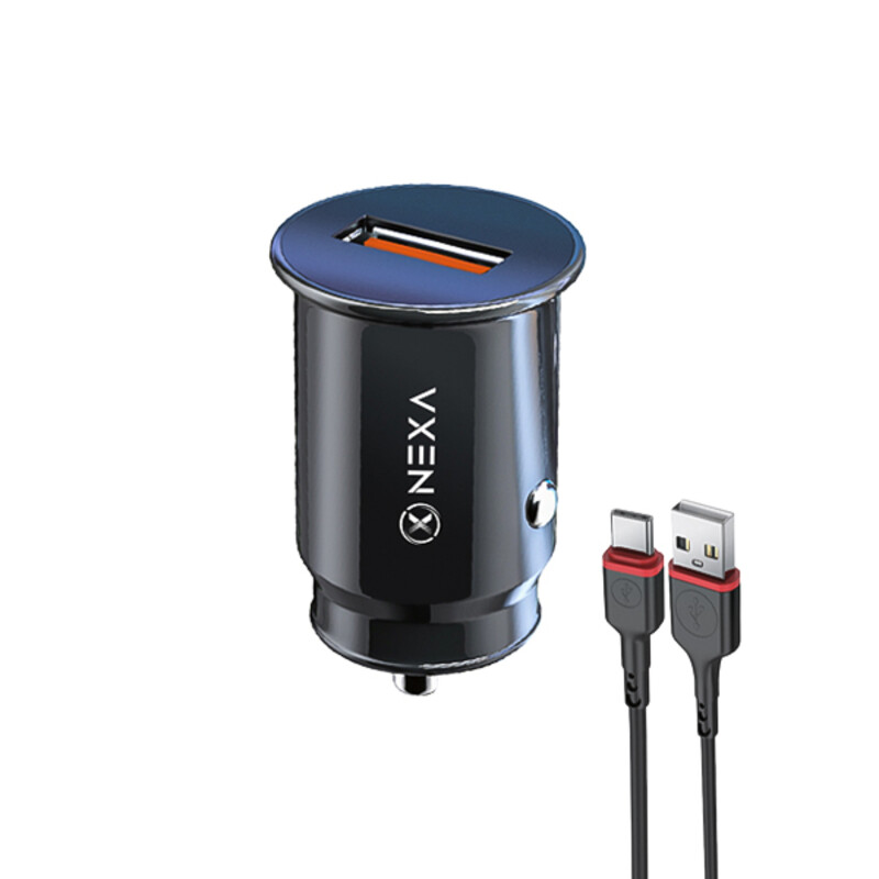 شارژر فندکی 18 وات نكسا مدل Nexa R218C (پشتیبانی از QC3.0) + کابل Type-C
