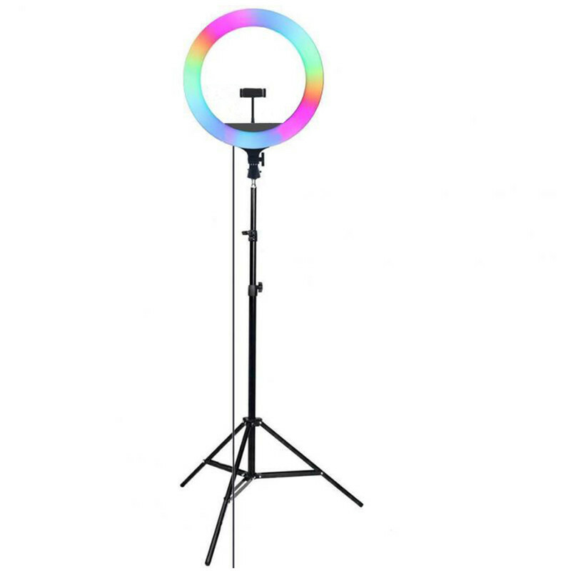 رینگ لایت مدل LJJ-26 RGB سایز ۱۰ اینچ به همراه پایه ۱۷۰ سانتی‌متری