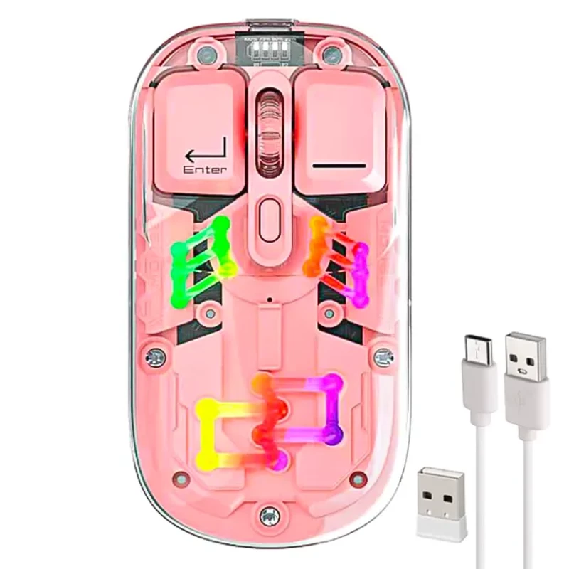 ماوس شارژی دو حالته ایلون Eleven مدل WM913 (طرح شفاف و نورپردازی RGB)