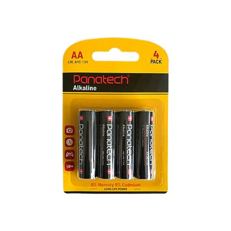 باتری قلمی آلکالاین پاناتک (Panatech) مدل AA - بسته ۴ عددی