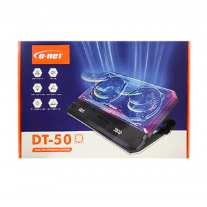 پایه خنک کننده لپ تاپ 2 فن RGB دی نت مدل DT-50