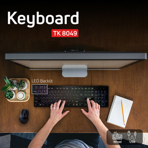 کیبورد سیمدار تسکو مدل TK 8049