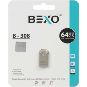 فلش مموری USB.2 بکسو مدل B-308 ظرفیت 64 گیگابایت