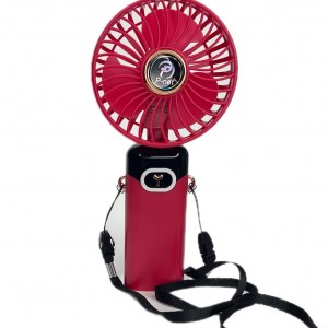 پنکه دستی و رومیزی شارژی P-NET مدل P.802 با نمایشگر LED و ۶ سرعت