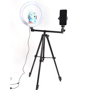 سه‌پایه گوشی، دوربین و رینگ لایت پرووان