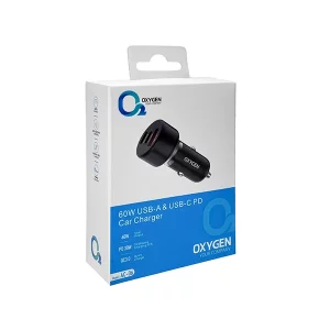 شارژر فندکی دو پورت اکسیژن مدل AC06 توان 48 وات، PD و QC3