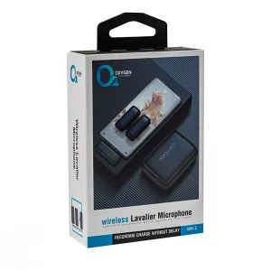 میکروفون بی‌سیم دو کاربره اکسیژن مدل MK2 (یقه‌ای، باکس شارژ، Type-C و لایتنینگ، مخصوص تولید محتوا)6