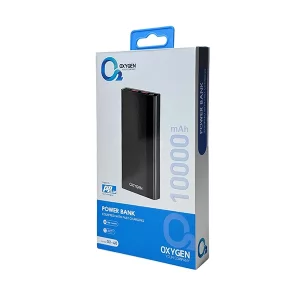 پاوربانک اکسیژن مدل OX40 ظرفیت ۱۰۰۰۰ میلی‌آمپرساعت (22.5 وات فست،  Type-C PD، 2xUSB)
