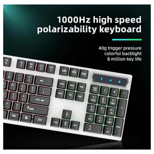 کیبورد گیمینگ (مخصوص بازی) جرتک مدل Jertech K358 با نورپردازی Rainbow 3