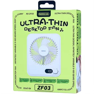 پنکه شارژی رومیزی فوق باریک ریمکس مدل RS-ZF03 2