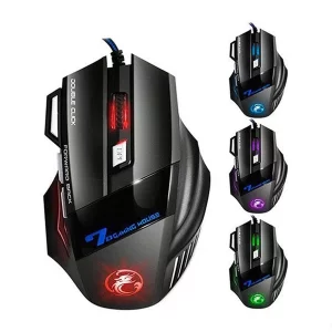 موس گیمینگ سیم دار دی نت D-net X7 با 7 کلید 2