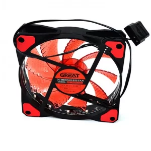 فن کیس 12 سانتی‌متری گریت (GREAT) با نور LED قرمز 3