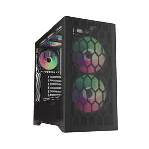 کیس گیمینگ تسکو GC 4508 THUNDERWAVE مشکی | بدنه مش با تهویه عالی