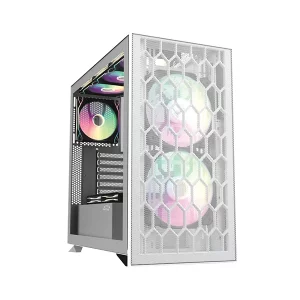 کیس گیمینگ تسکو GC 4508 THUNDERWAVE سفید | زیبایی برفی، تهویه طوفانی