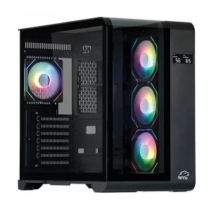 کیس گیمینگ تسکو GC 4515 مشکی | آکواریوم پانورامیک با نمایشگر دما