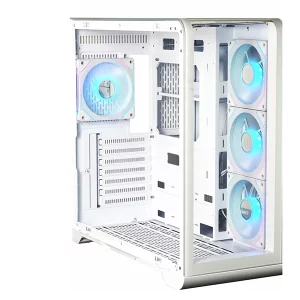 کیس گیمینگ تسکو GC 4515 سفید | آکواریوم پانورامیک با نمایشگر دما 7