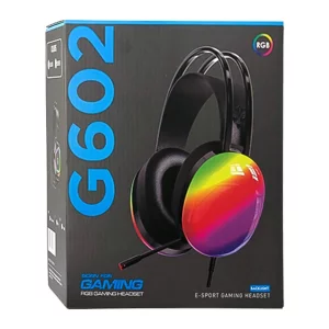 هدست گیمینگ حرفه‌ای G602 با صدای 7.1 کاناله و نورپردازی RGB 3