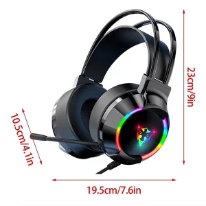 هدست گیمینگ حرفه‌ای G606 با صدای 7.1، درایور 50mm و RGB 2