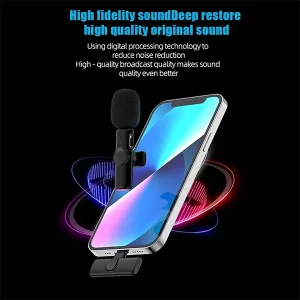 میکروفن یقه ای بی سیم K11 مخصوص آیفون (پورت لایتنینگ) 4