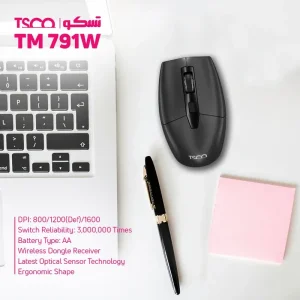 ماوس بی‌سیم تسکو مدل TSCO TM 791W (متقارن و جان‌سخت) 4