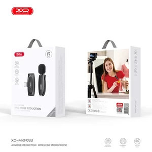 میکروفون یقه‌ای بی‌سیم XO مدل MKF08B مخصوص آیفون (Lightning)