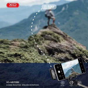 میکروفون یقه‌ای بی‌سیم XO مدل MKF08B مخصوص آیفون (Lightning)