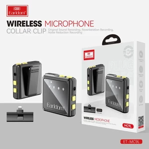 میکروفون بی‌سیم یقه‌ای حرفه‌ای ارلدام Earldom ET-MC9L (مخصوص آیفون با افکت Reverb و ورودی AUX)