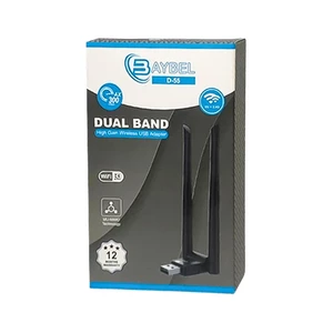 کارت شبکه بی‌سیم USB دو آنتن بایبل BAYBEL مدل D-55 (دوبانده) 2