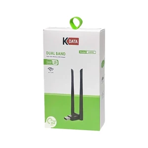 کارت شبکه بی‌سیم USB کی‌دیتا (KDATA) مدل KW006 دو آنتن 2