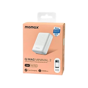 پاوربانک وایرلس مگنتی مومکس MOMAX مدل Q.MAG MINIMAL 2 ظرفیت  10000 𝑚 𝐴 ℎ 10000mAh  (شارژ سریع  15وات) 4