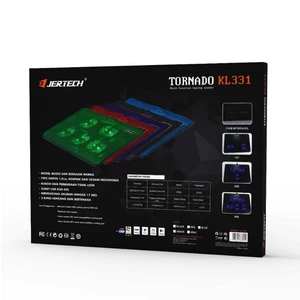 پایه خنک کننده لپ تاپ ۵ فن جرتک مدل KL331 (Tornado) با نورپردازی LED 3