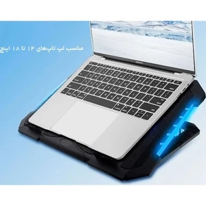 پایه خنک کننده لپ تاپ 2 فن Mikuso مدل NCP-218 دارای نورپردازی RGB 5